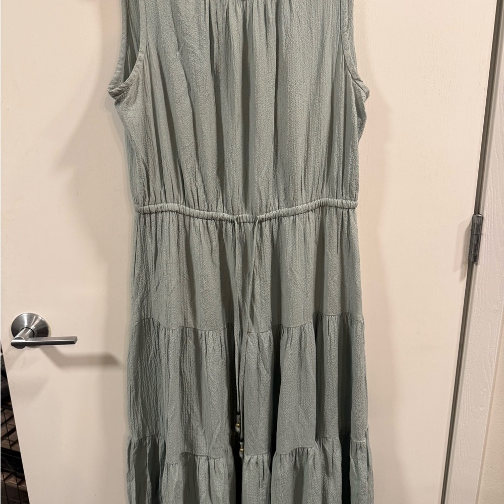 Calvin Klein Sage Green Midi Dress
